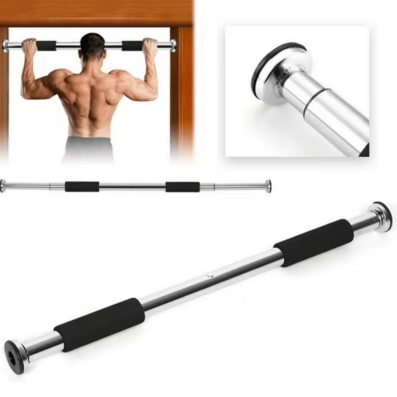 Barra Fixa 2 em 1 62-100cm para Flexão de Braço no Chão - Treino Completo Parte Superior