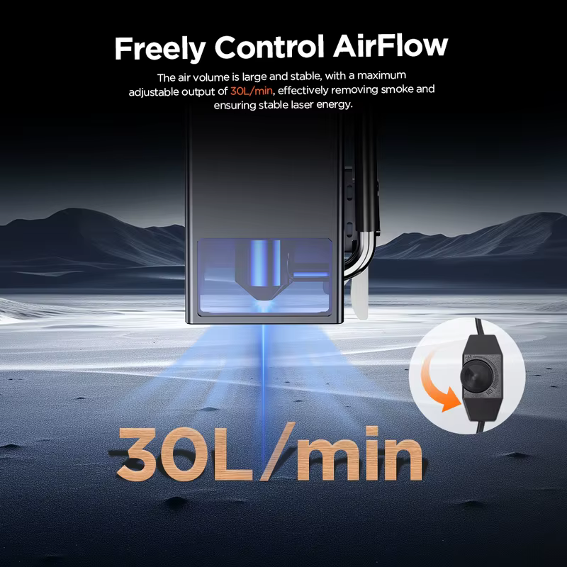 Bomba de Ar Universal ACMER C4 30L/Min para Máquina de Gravação e Corte a Laser CNC com Fluxo de Ar Ajustável