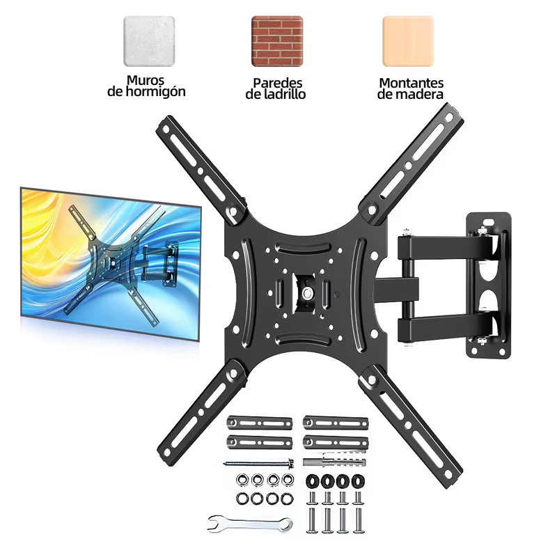Suporte de Parede para TV, Suporte Articulado para Monitor, Braço Articulado, Suporte Articulado para Monitor, VESA Máximo 400x400mm