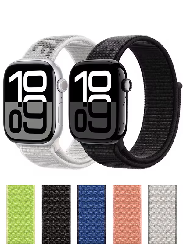 Pulseira Sport Loop de Nylon para Apple Watch Band 46mm 45mm 44mm 42mm 41mm 40mm 38mm iWatch Série 11 10 9 8 7 6 SE Ultra 3 Strap