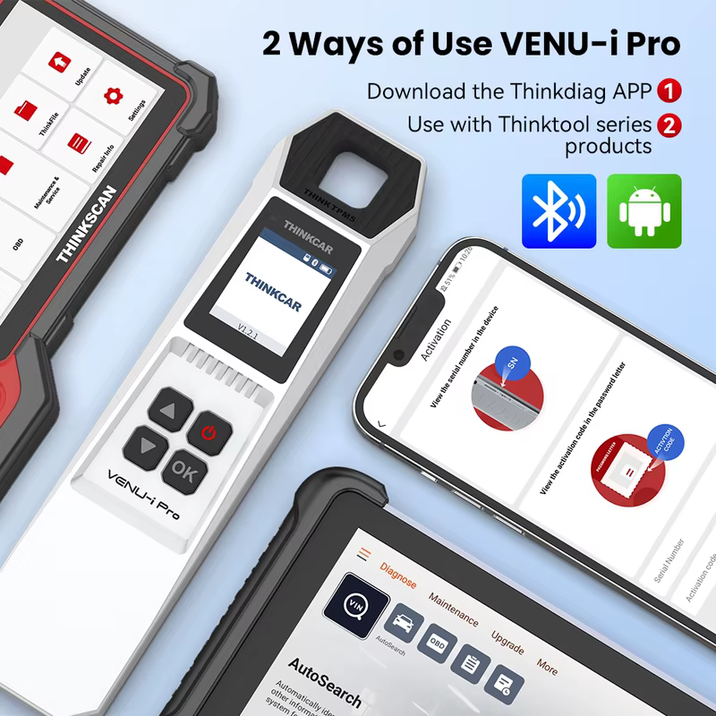 THINKCAR VENU- i Pro tpms ferramenta de diagnóstico pressão dos pneus do carro automotivo tpms sensor ativador programação aprendizagem