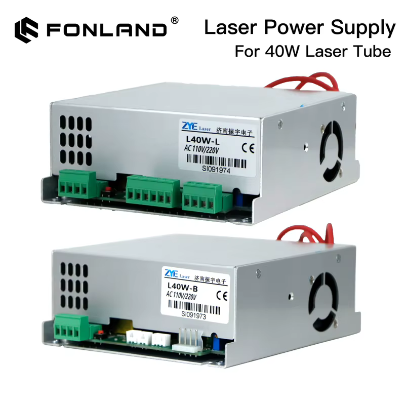Fonte de alimentação de tubo laser CO2 FONLAND 40W 110V 200V para máquina de corte e gravação de tubo a laser RECI modelo B 4060 envio rápido