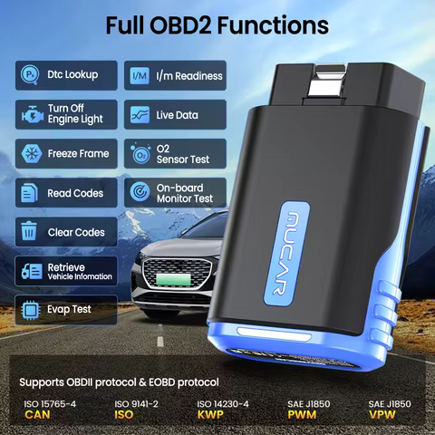 Mucar driverscan ferramentas de diagnóstico automotivo obd 2 scanner todos os carros leitor de código de sistema completo 15 redefinições ferramenta de digitalização bidirecional