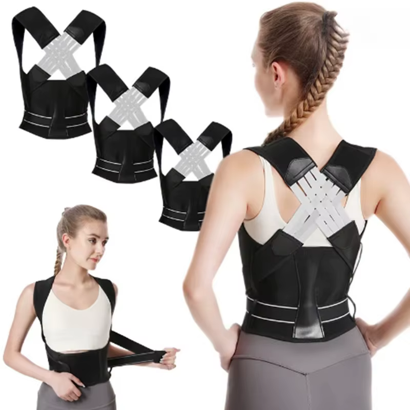 Colete de Correção Postural com Suporte Cervical, Presente de Saúde para Melhorar a Postura e Aliviar Dores Diárias