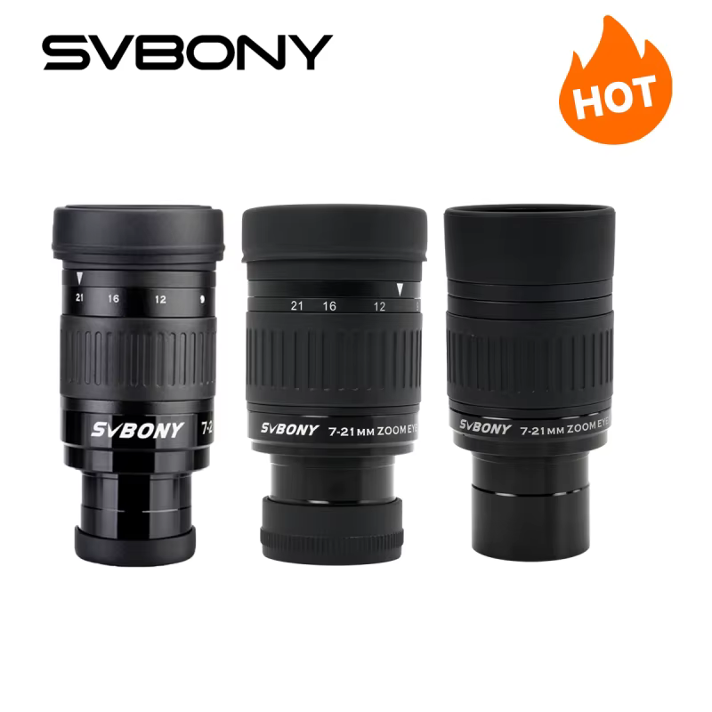 Svbony SV135 Ocular de zoom SVBONY SV135, ocular de telescópio de 7 a 21 mm e 1,25 polegadas, acessórios para telescópio astronômico de 6 elementos e 4 grupos