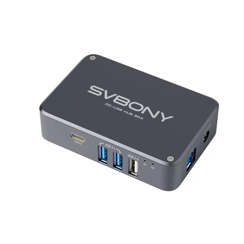 Svbony SV241 Astronomia Micro DC + USB HUB Box USB3.1 Saída de leitura de alta velocidade e interface tipo C para astrofotografia