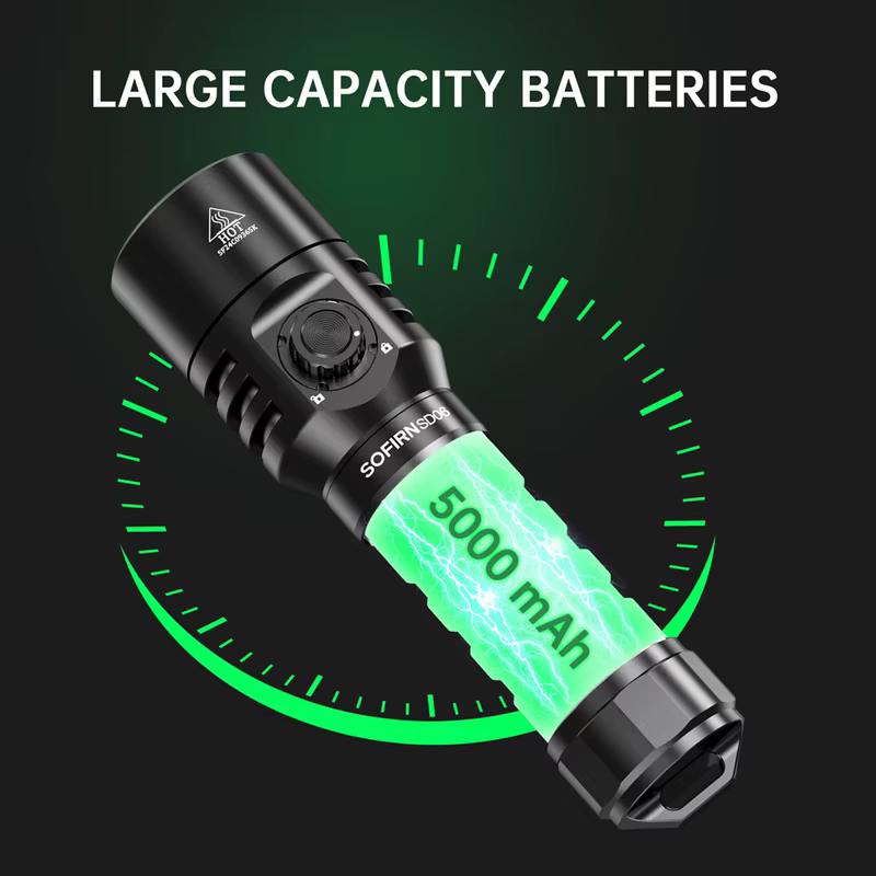 Lanterna SOFIRN de Mergulho SD06 SFT70 3200lm Recarregável, Tocha Subaquática Profunda, Luz LED Poderosa para Mergulho Abaixo de 100M