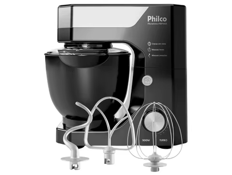 Batedeira Planetária Philco Preta 800W 12 Velocidades 5 Litros PBP90A 103401154 - 220V