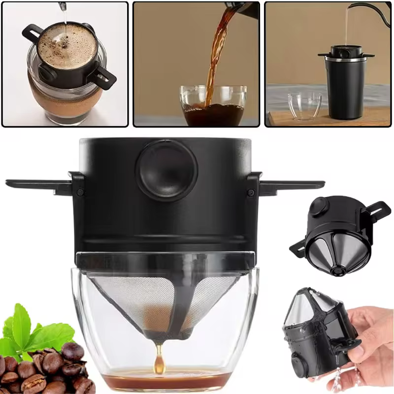 Mini Filtro de Café Dobrável Portátil Suporte de Café Reutilizável Suporte de Gotejador Coffee Cozinha Reutilizavel