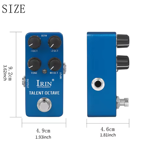 IRIN Talent Octave Pedal de efeito de guitarra elétrica 3 efeitos de sons separados Pedales True Bypass Peças de guitarra Envio do Brasil