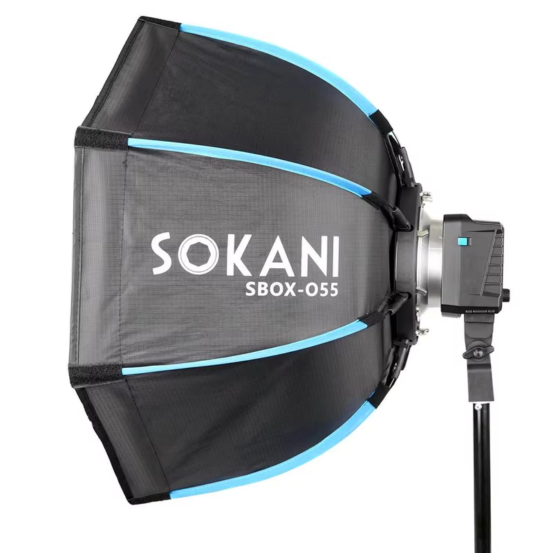 【Do Brasil】Sokani Softbox Octogonal Dobrável de 55cm com Montagem Bowens para Sokani X100 X60 Mini COLBOR CL60 Aputure 60X-S 200X-S LED