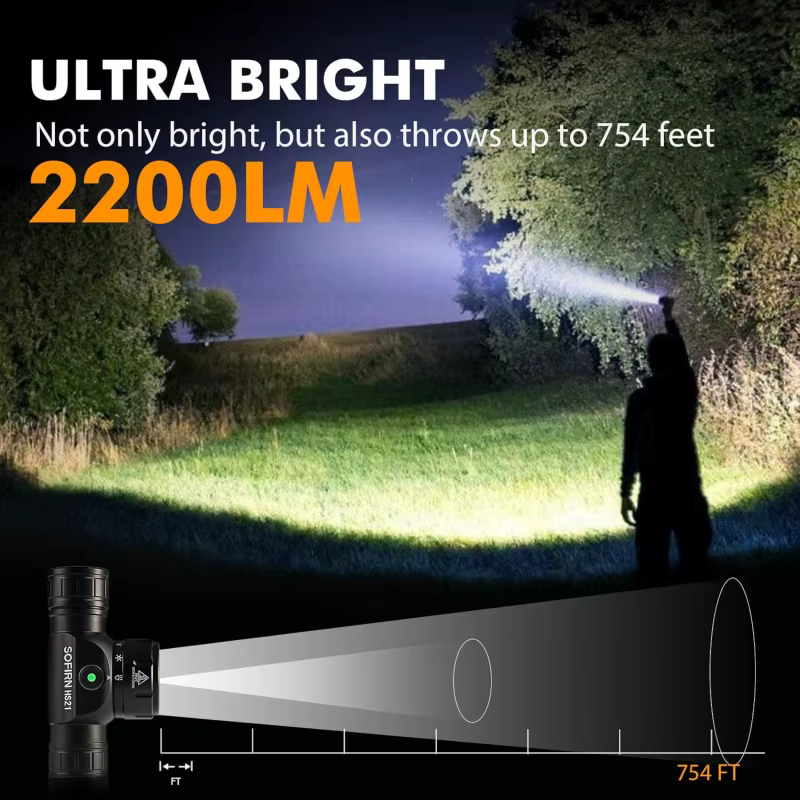 Sofirn hs21 2000lm edc farol 18650 usb c lanterna recarregável sft40 farol poderoso com interruptor infravermelho