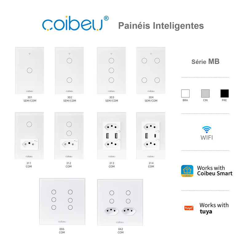 Interruptor WiFi Inteligente 1 Gang Vidro Temperado 16A Controle por Voz Alexa Google Home App Smart Life Necessita Neutro
