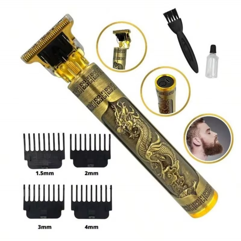 Máquina de Barbeiro para Homens, Aparador Elétrico Designer, Máquina de Aparar Barba e Cortar Cabelo