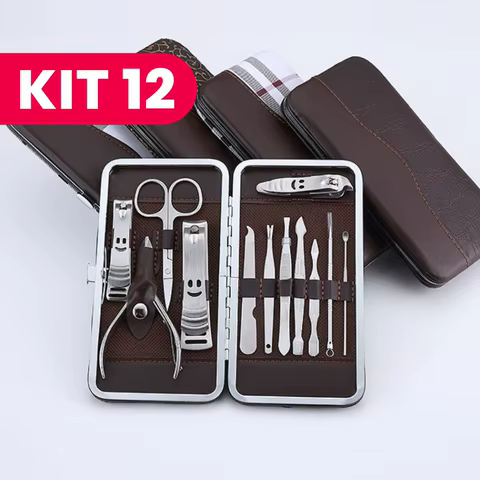 Estojo de Manicure Completo com Ferramentas Profissionais para Unhas, Presente Ideal para Casa e Viagem, Organização Prática