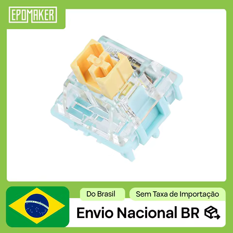 35 Peças EPOMAKER Sea Salt Silent V1 Switch Pré-Lubrificado Linear Compatível MX para Teclados Mecânicos