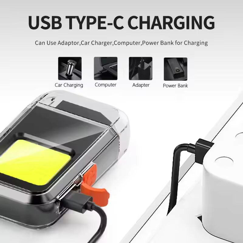 Isqueiro Elétrico Recarregável USB com Luz LED, Portátil e Seguro para Viagens e Camping