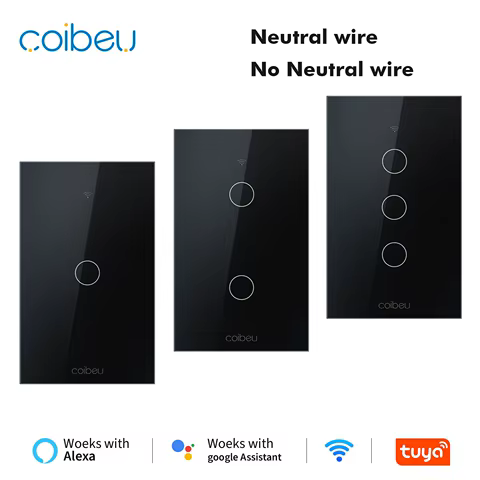 Interruptor Inteligente Wifi, Interruptor Inteligente, Alexia, Tomada Inteligente Wifi, Interruptor, Tuya, Controle PC, Switch