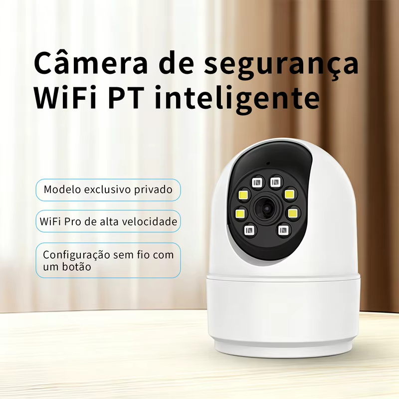 âmera PT Wi-Fi 6 360°, Visão Noturna Colorida, Detecção de Pessoa, Áudio Bidirecional, Alerta em Tempo Real por App, Coibeu