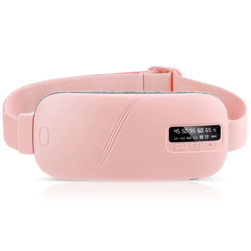 Massageador elétrico de período menstrual, almofada de massagem com aquecimento, cinto para cintura feminina, abdominal, lombar, quente, dispositivo de massagem, vibração