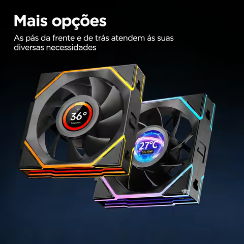Interstellar V4-LCD 1.5 Polegadas 60Hz Tela Personalizável Modular com Espelho Infinito para Gabinete de CPU de 120mm V4 LCD Fan Jungle Leopard