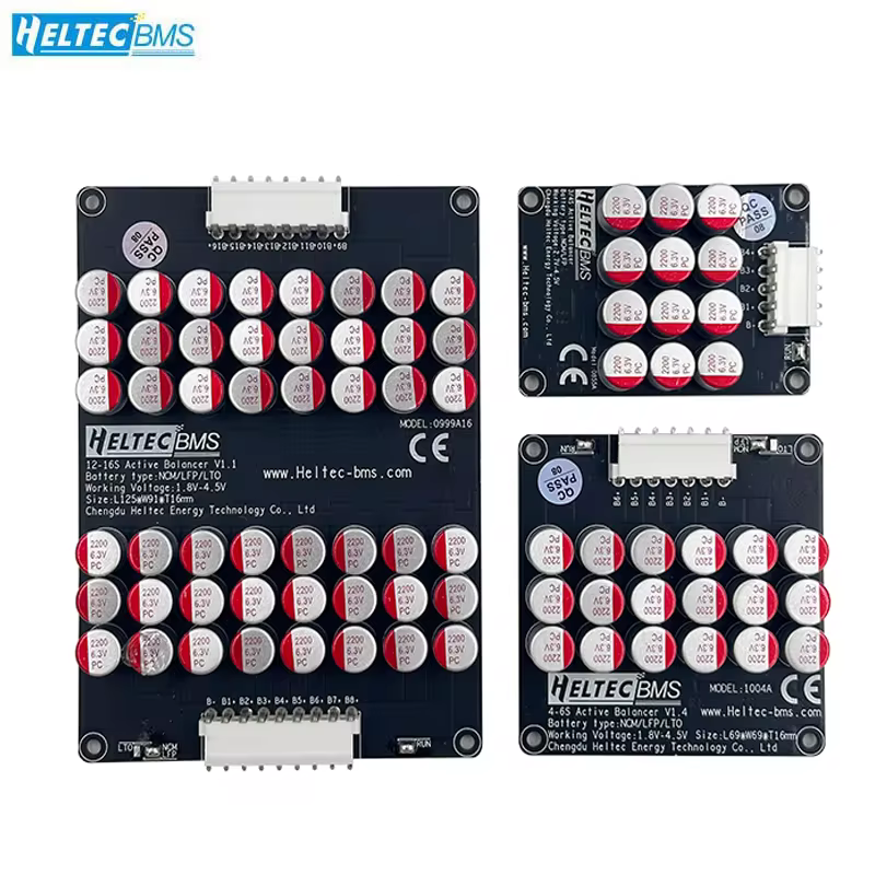 Equalizador Ativo Heltec 3S 4S 6S 7S 8S 16S 5A para Áudio Automotivo, Balanceador de Bateria de Lítio, Compatível com Capacitor Lifepo4