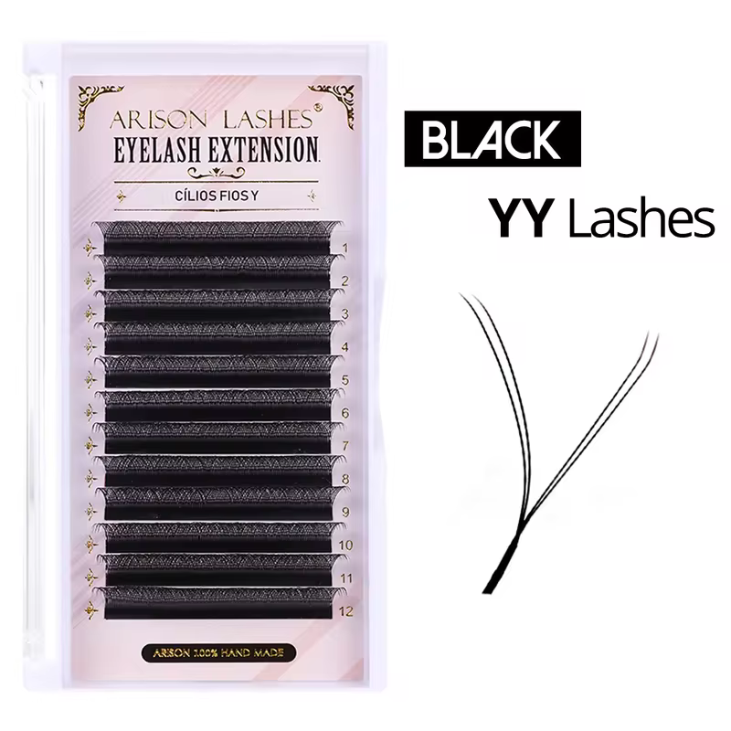 [Entrepôt na Brasil] ARISON Atacado 10/30/50pcs YY/W-forma Cílios Pré-fabricados Volume Cílios Extensão 3D/4D/5D/6D/8D Lash