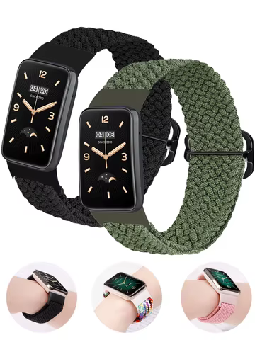 Pulseira para xiaomi smart band 7 pro, pulseira elástica ajustável trançada, acessórios para mi band 7 pro
