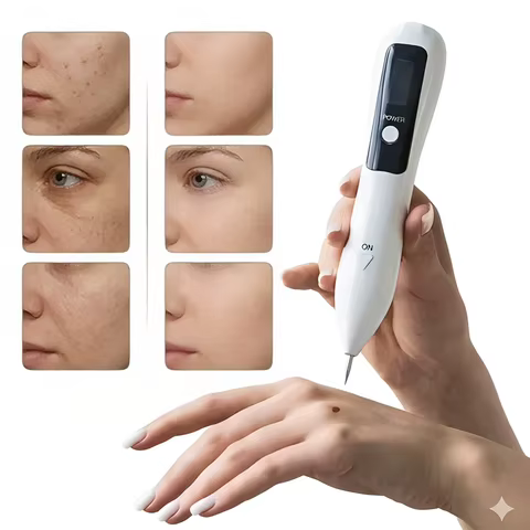 Caneta Plasma Profissional com 9 Intensidades Ajustáveis e Luz LED para Cuidados Estéticos Faciais