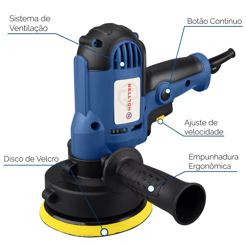 Lixadeira e Politriz Multifuncional Automotiva para Paredes Bivolt 110V 220V Profissional com Disco