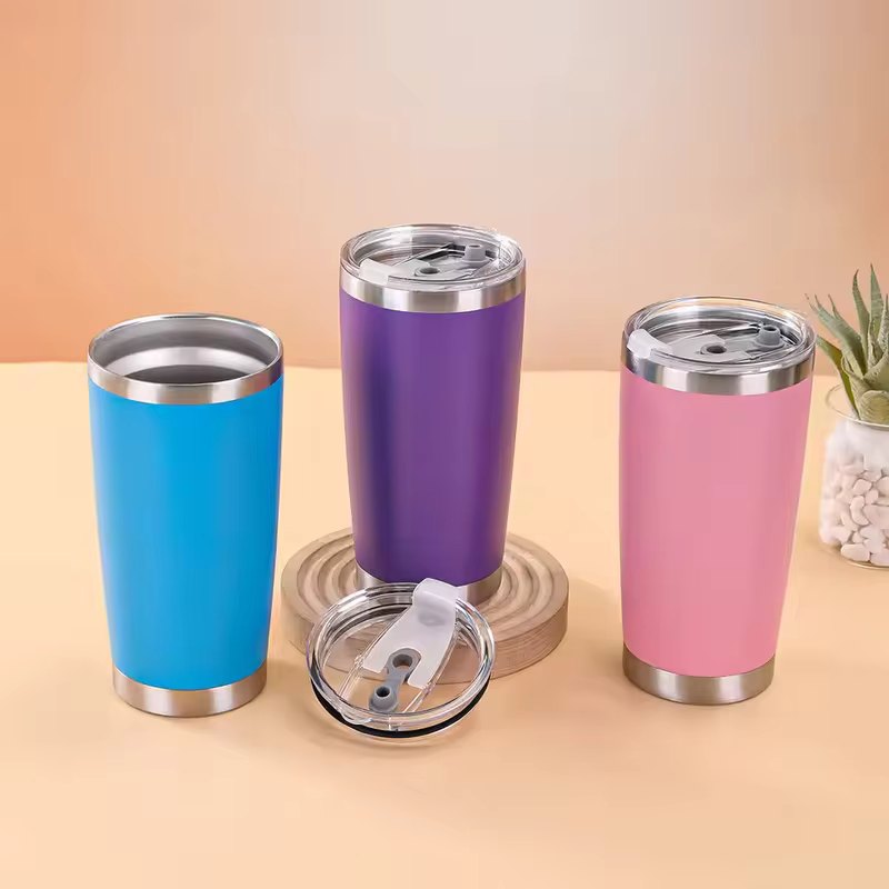 Copo Térmico de Aço Inoxidável com Parede Dupla e Isolamento a Vácuo para Bebidas e Cerveja, com Abridor