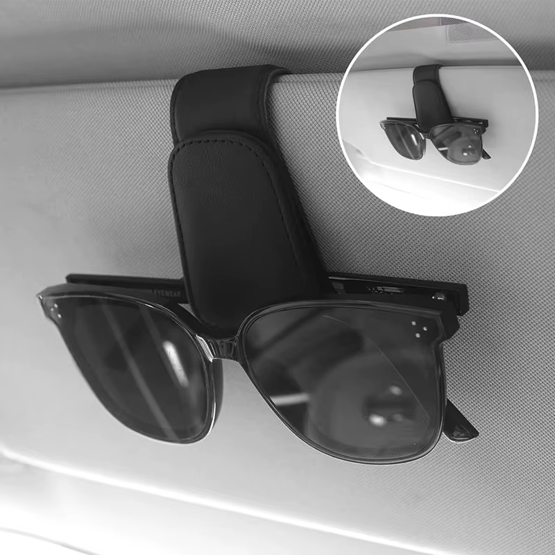 Suporte de Óculos para Viseira de Carro, Clipe Compacto e Prático para Óculos de Sol e Documentos