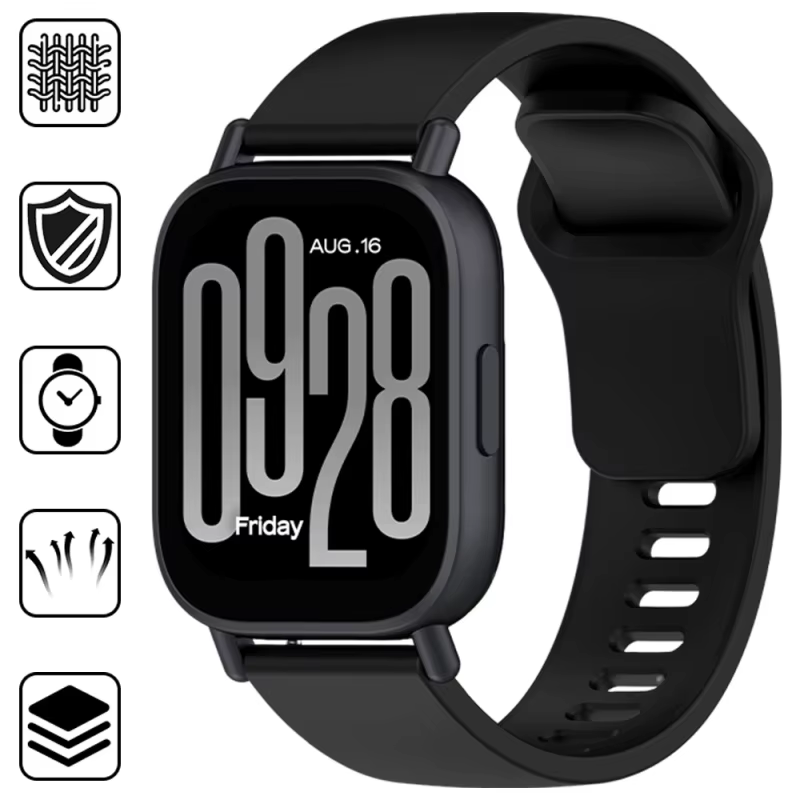 Pulseira de Silicone para Redmi Watch 5 Active / 5 Lite 22mm, Pulseira Esportiva, Acessório de Relógio Inteligente, Bracelete