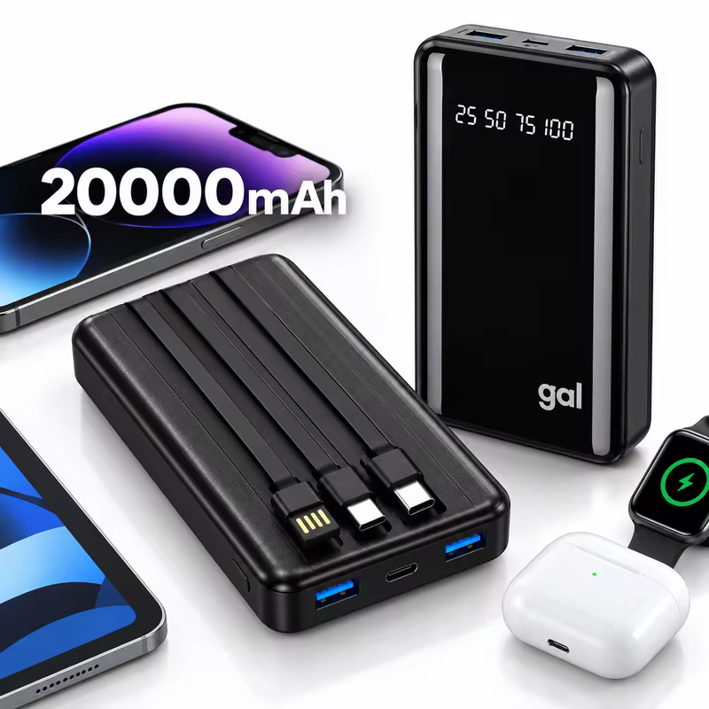 Powerbank 20000mah com Lanterna e Design de Favo de Mel, Carregador Portátil, Bateria Externa para Celular, Viagem