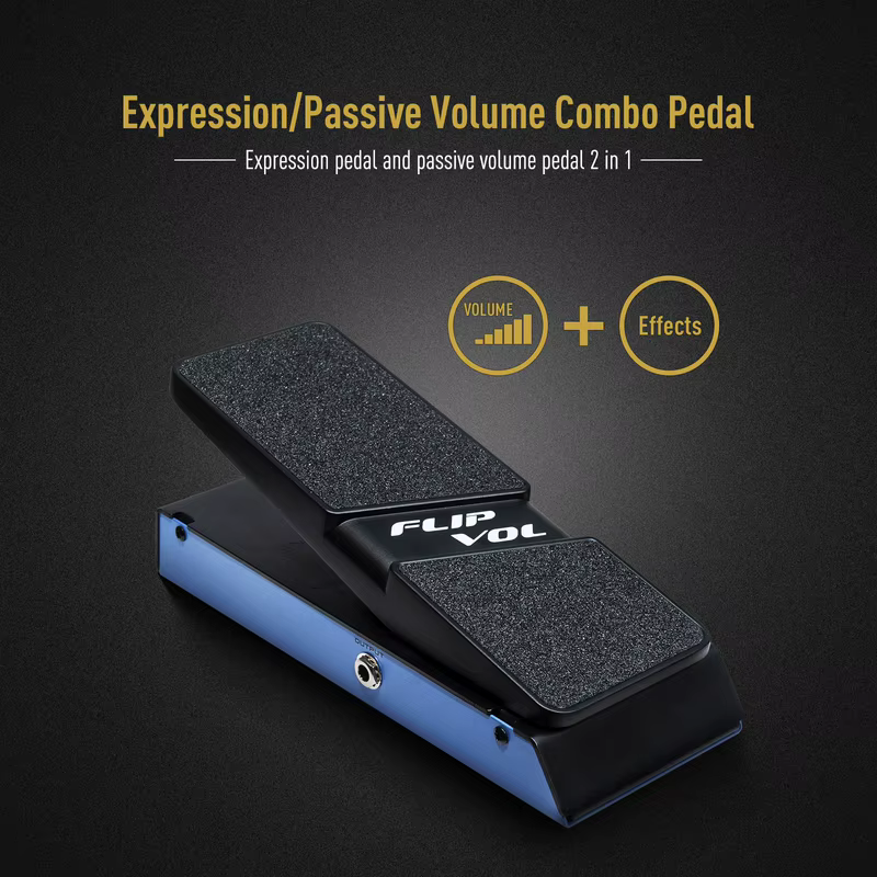 SONICAKE FlipVol no Brasil, Pedal de Expressão EXP & Volume Passivo, Caixa de Metal, Tamanho Grande, QEP-20