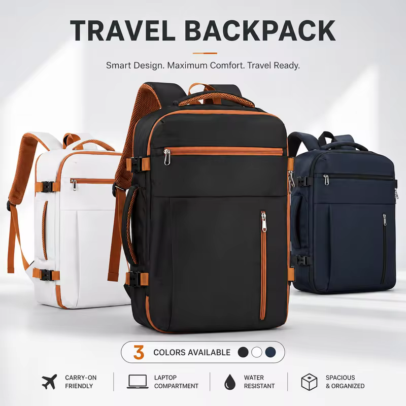 Mochila de viagem grande para atividades ao ar livre, mochila para laptop, mochila de mão à prova d'água, mochila casual para negócios, viagens e trabalho.