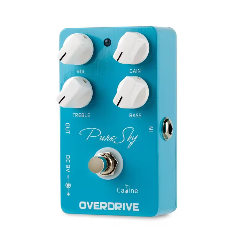 Caline Pure Sky OD Pedal de guitarra Pure And Clean Overdrive Pedal de efeito de guitarra True Bypass Acessórios de guitarra elétrica CP-12
