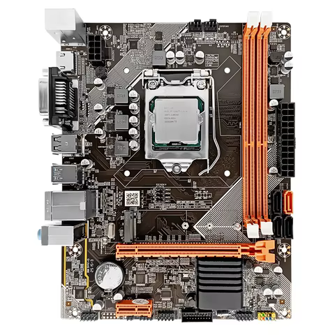 Placa-Mãe JIESHUO B75 Micro-ATX LGA1155 + Processador Intel Core i5-3570, 2xDDR3 DIMM, VGA/DVI/HDMI, M.2, Gigabit Ethernet