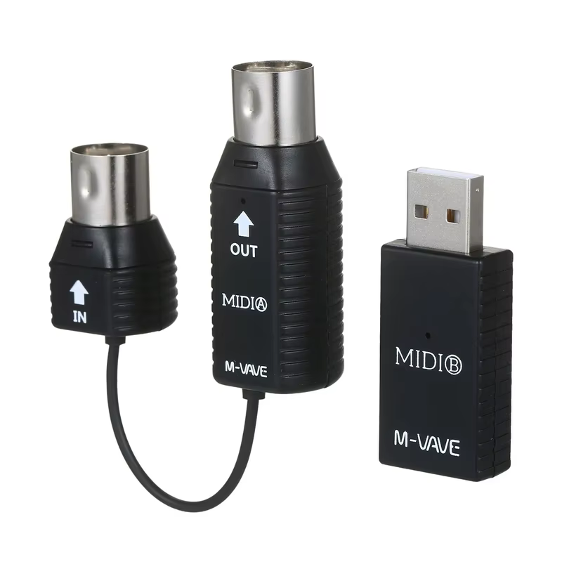 M-VAVE Mini sistema de transmissão sem fio, sistema MIDI, adaptador sem fio, Plu Play, suporte para dispositivos com interface MIDI