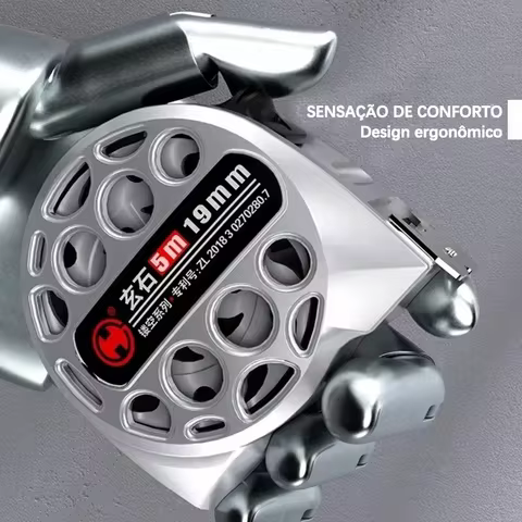 Fita Métrica Profissional com Lâmina de Aço Resistente e Travamento Automático, Ideal para Marceneiros e Projetos de DIY