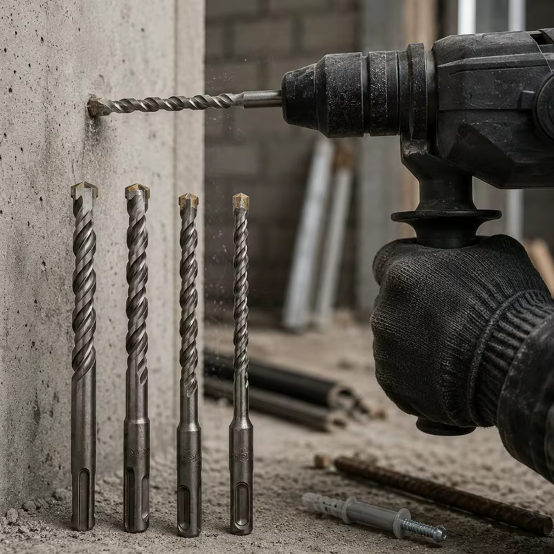 Kit Brocas SDS Plus Para Martelete 4 Peças Concreto