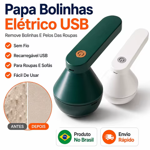 Removedor de Pelos Elétrico USB Recarregável Papa Bolinhas para Roupas, Sofás e Uso Doméstico
