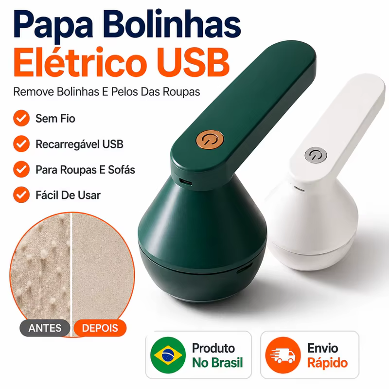 Removedor de Pelos Elétrico USB Recarregável Papa Bolinhas para Roupas, Sofás e Uso Doméstico