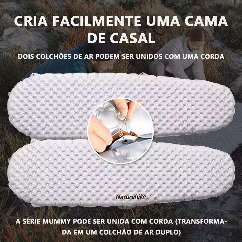 Brasil New Colchão Inflável Naturehike 3.2/3.5/4.6/5.8/8.8 R Value, Colchonete Ultraleve para Camping, Portátil, à Prova de Umidade colchão casal camping colchonete colchão de ar inflável colchonete de dormir
