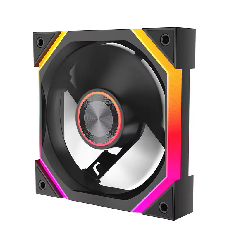 Ventiladores para Gabinete de PC Galaxy RS Dual-Tone Sunburst, Ventiladores ARGB PWM Interligados com Efeito de Iluminação LED Contínua para Gabinete de Computador Gamer