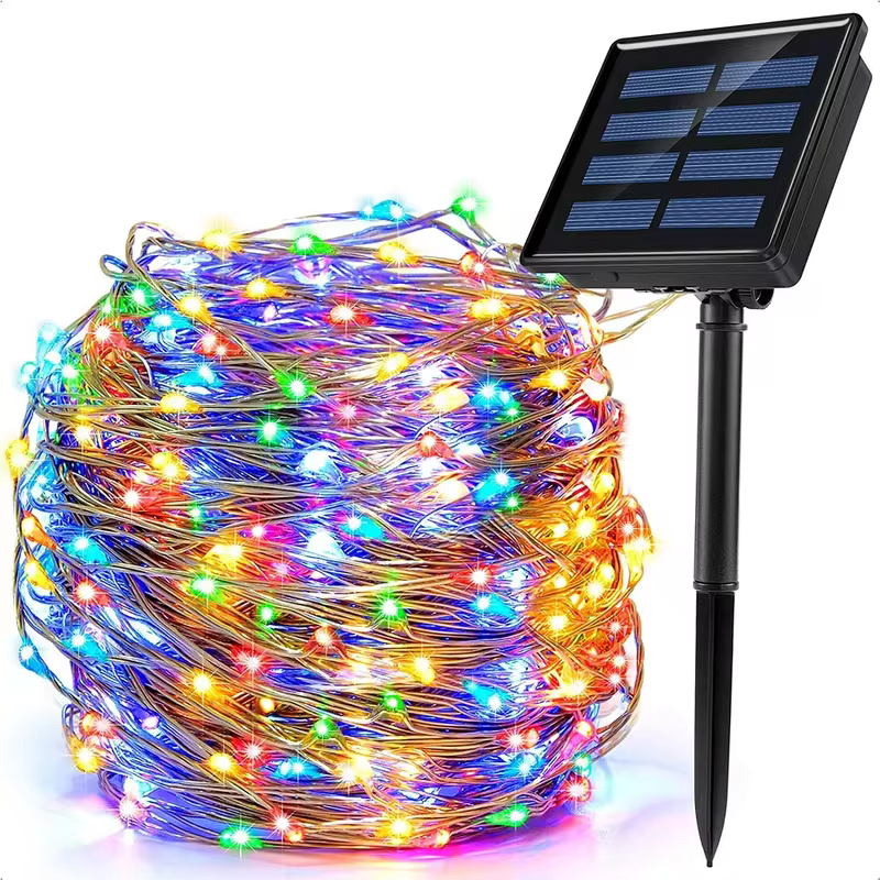 22/32m Luzes de Corda Solares à Prova d'água Cobre 8 Modos para Decoração de Jardim Casamento Natal